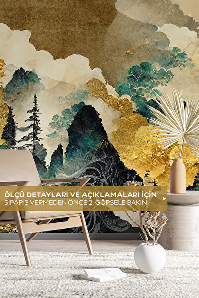 Pluswall Soyut Manzara Japon Tarzı Duvar Kağıdı, Ofis için Duvar Kağıdı, Yatak Odası Duvar Kağıdı