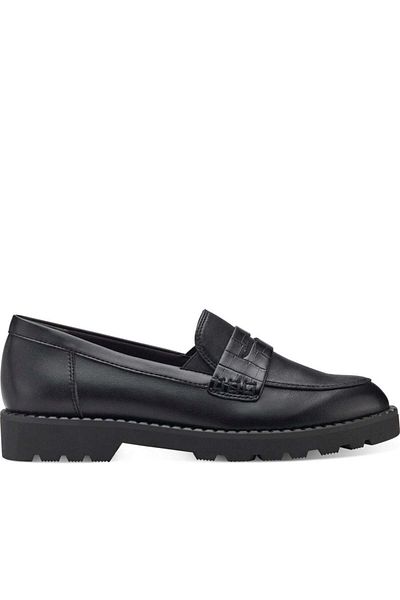 Tamaris Black Loafers Womens Shoes