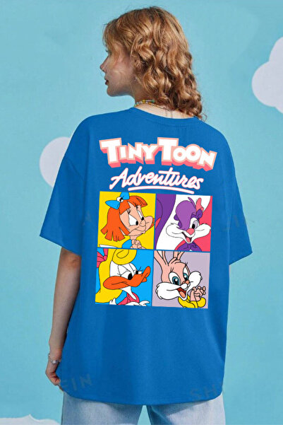 Wish BF Aventurile lui Tiny Toon cu imprimeu supradimensionat tricou