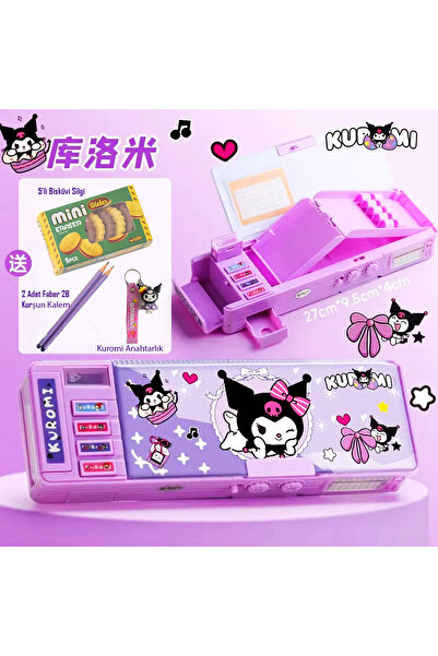 Hobidehobi Kuromi Çok Fonksiyonlu şifreli Kalem Kutu Seti 5 Parça