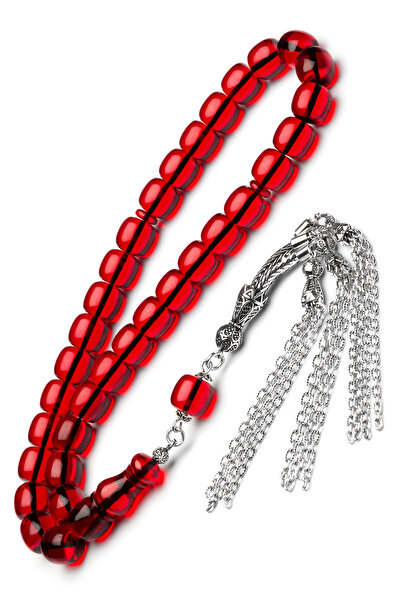 OTTOTESBİH Certified 11.5X12Mm Wheel Cut Fire Amber Rosary