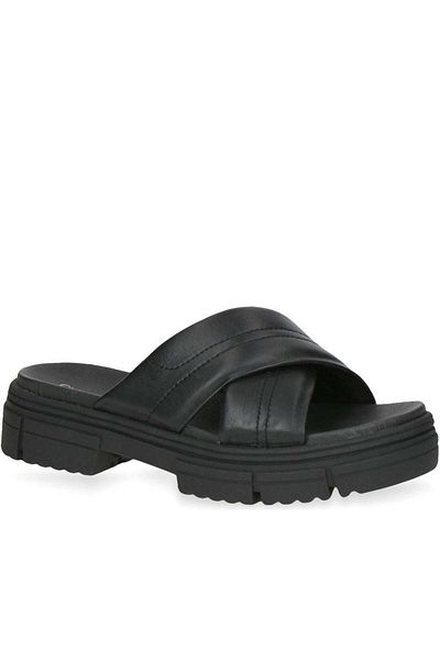 Caprice Black Slippers Womens Shoes