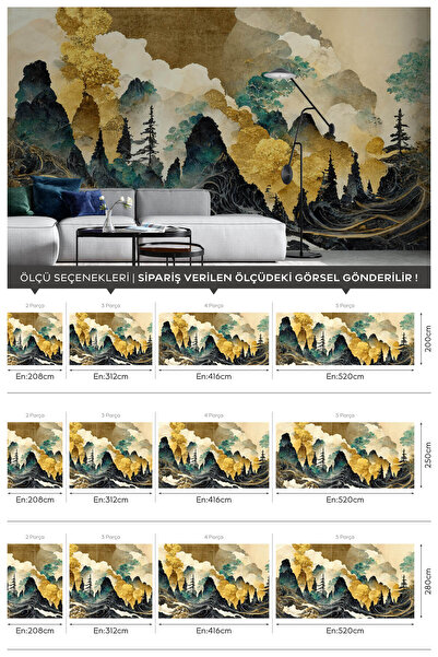 Pluswall Soyut Manzara Japon Tarzı Duvar Kağıdı, Ofis için Duvar Kağıdı, Yatak Odası Duvar Kağıdı