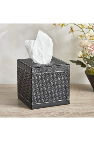 Home Box HBSO Nordic Leather Square Tissue Holder - 16x16x15 cm
