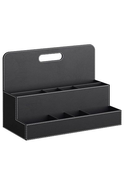 IKEA Органайзер за бюро 32x16x23 см IKEA Поставка за моливи, органайзер с отделение, черна кутия за организиране
