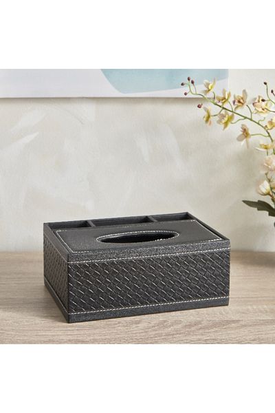Home Box HBSO Nordic Tissue Box with Remote Holder - 24x17x10 cm
