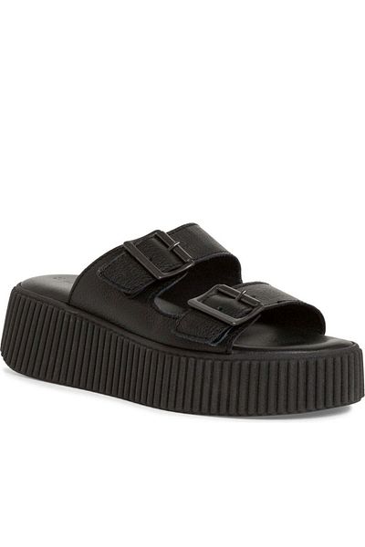 Tamaris Black Slippers Womens Shoes