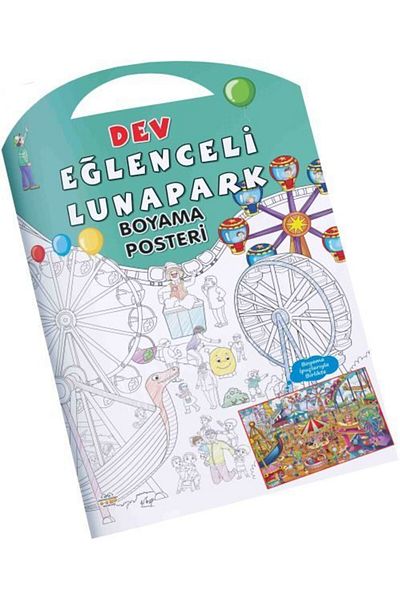 robotrend Fun Amusement Park Giant Coloring Poster