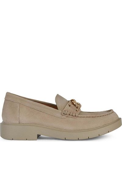 Geox Beige Moccasins Womens Shoes