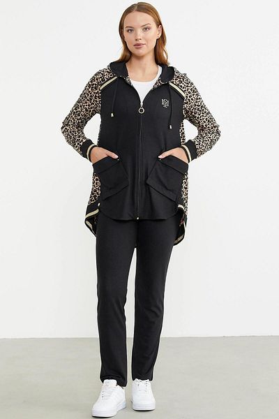 Sementa 76395 Leopard Comfortable Fit Tunic Tracksuit Set