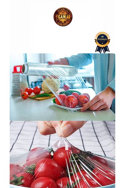 figanlar ambalaj 1St Quality Food-Fit Stretch Film 30 cm X 300 m (Net 300 Meters) X 2Pcs