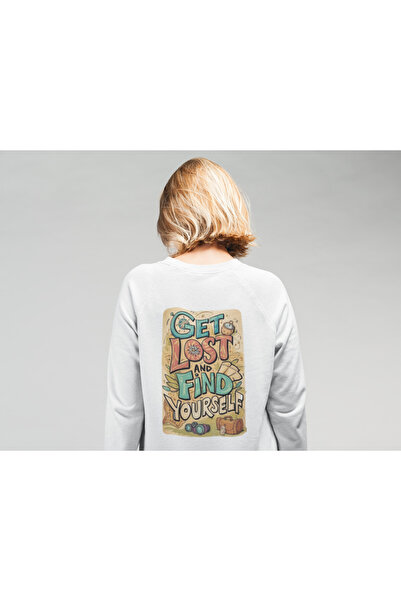 MAGORS سويت شيرت قطني بياقة دائرية وطبعة خلفية من GET LOST