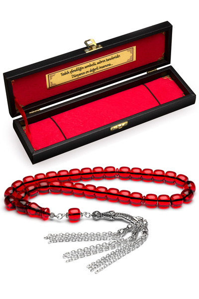 OTTOTESBİH Certified 11.5X12Mm Wheel Cut Fire Amber Rosary