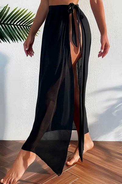 BENİMOLMALI Waist tulle skirt pareo long skirt Slit pareo