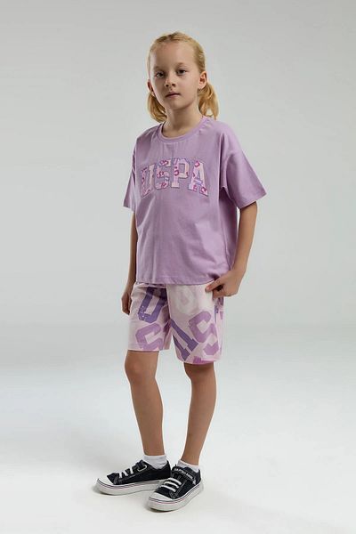 U.S. Polo Assn. US POLO LICENSED CREW NECK 100% ΒΑΜΒΑΚΙ ΚΟΡΙΤΣΙΚΟ ΣΟΡΤΣ