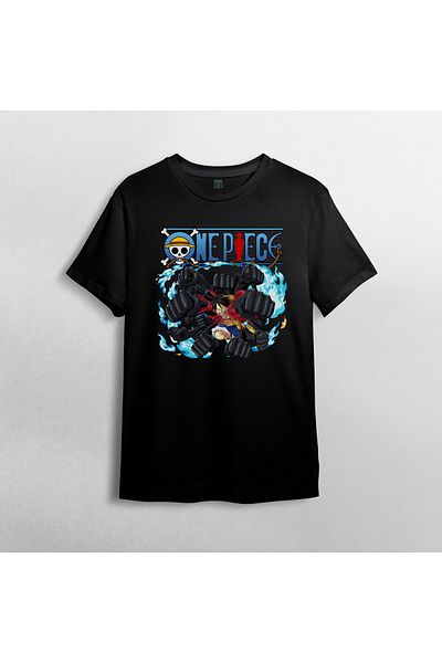 Pixxa Μπλουζάκι One Piece Monkey D. Luffy Crew Neck - 100% βαμβάκι Μοντέλο 19