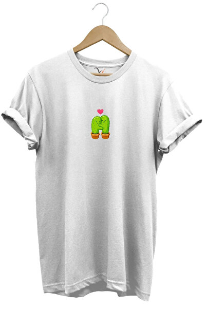 Wish BF Cute Lover Cactus cu imprimeu Minimal Regular Fit bumbac 100% tricou
