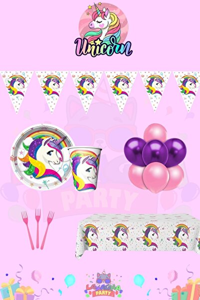 LASAGNA STORE Set economic pentru petrecerea de aniversare Unicorn pentru 4 p...