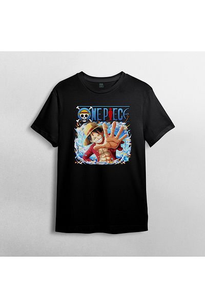 Pixxa Μπλουζάκι One Piece Monkey D. Luffy Crew Neck 100% βαμβακερό - Μοντέλο 1