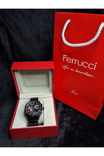 Ferrucci Ferrucci̇ Function Active Function Steel Black Men's Wristwatch