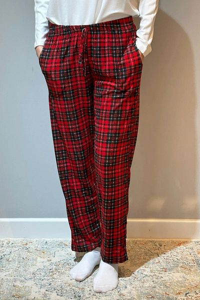 BEYAZTOPTAN 100% Quality Women's Red Coated Suede Pjamas Bottom