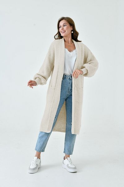 NİSUM MODA Nisum Cross Knitted Thick Cardigan