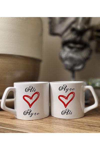 DİLAHOME مجموعة أكواب عيد الحب في 14 فبراير - هدية رومانسية للحبيب والزوج