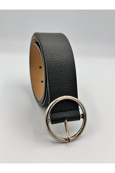 MODAM HİFA 4 cm Cataramă ovală Argintiu Femei Curea Pantaloni Curea Rochie Curea Cămașă Curea Jachetă