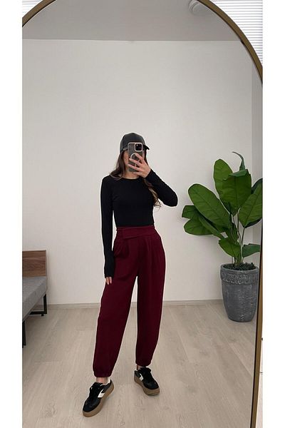 Nazline Women's Jager Leg Elastic Pants with Velcro Detail