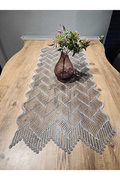 Tekstilife EV TEKSTİL çeyiz RANIR LÜX DOĞAL KORDENE 95X40 masa örtüsü