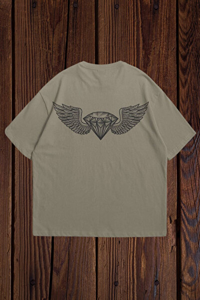 Wish BF Φτερά Διαμάντι με τύπωμα oversized Μπλουζάκι