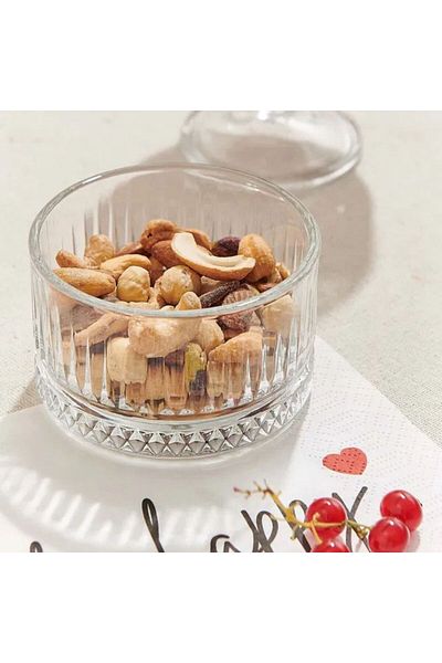 BRAVES 8-Piece Crystal Cherry Bowl Set - Magnolia Sweet Bowl - Decorative Stylish Look Bowl - 235 Cc