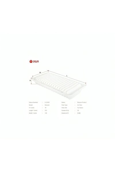 Sakura فلتر هواء تويوتا ياريس 1.4 D4D ديزل 2006- 17801-0N020