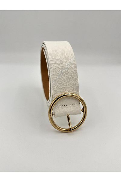 MODAM HİFA 4 cm Cataramă ovală Aur Femei Curea Pantaloni Curea Rochie Curea Cămașă Curea Jachetă