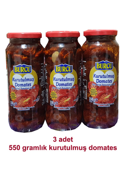 BURCU kurutulmuş domates 550 gramlık 3 adet