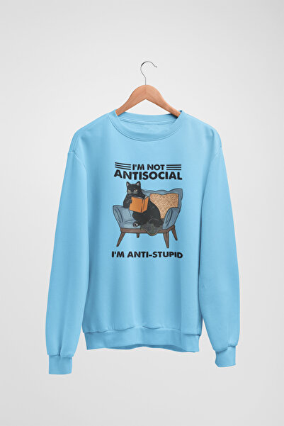 Butik Φούτερ με μακρύ μανίκι Unisex I'M NOT ANTISOCIAL Transfer με τύπωμα με ...