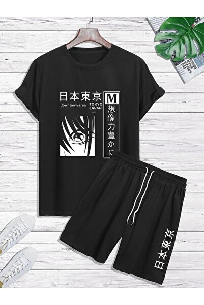 YOHO SPORT унісекс Аніме Наруто з принтом костюм tisort sort