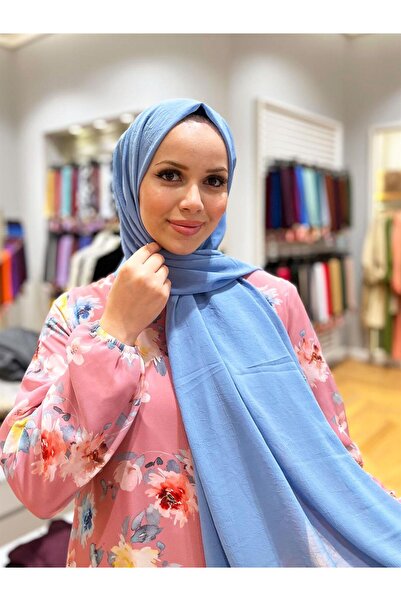 Armine Trend Crinkle Chiffon Shawl - Atskrn-26 - Blue