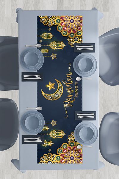 Bertille Home Ramadan Series 140x40 Cm Digital Printed Runner (Ramadan)