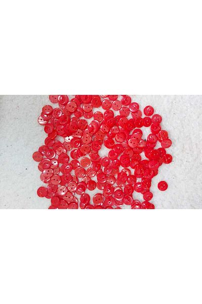 BİGÜMEX Red Pearl Shirt Button 23 Length 14 mm (20 Pieces)
