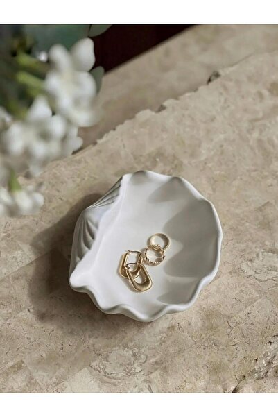 Elan Design İstiridye Takı Tabağı, Deniz Kabuğu Sunumluk, Deniz Kabugu Organi...