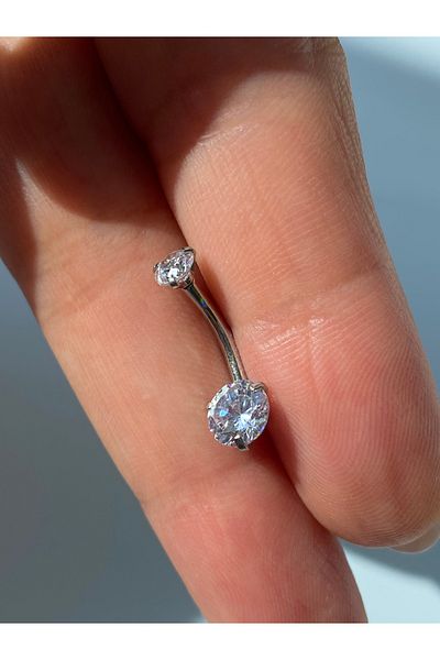 kurukafagift Navel Piercing Steel Zircon Stone