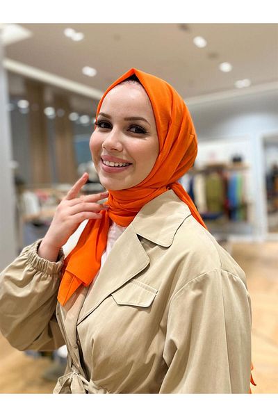 Armine Trend Crinkle-Chiffon-Schal – Atskrn-41 – Orange
