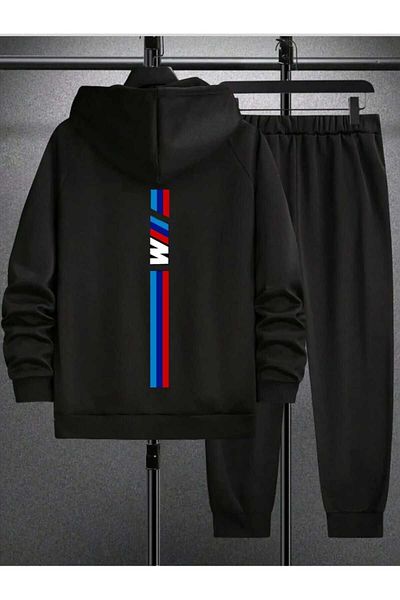 YOHO SPORT Unisex Oversize Bmw Back Printed Jacket & Sweatpants Set
