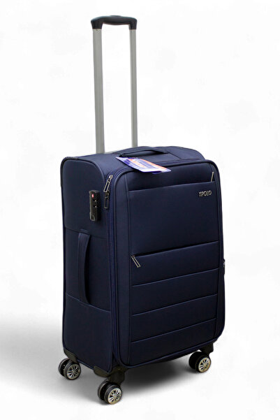 ES POLO TRIP Lacivert Kabin (KÜÇÜK) Orta Ve Büyük Boy 3'lü Carry-on Lüks Kumaş Valiz Seti