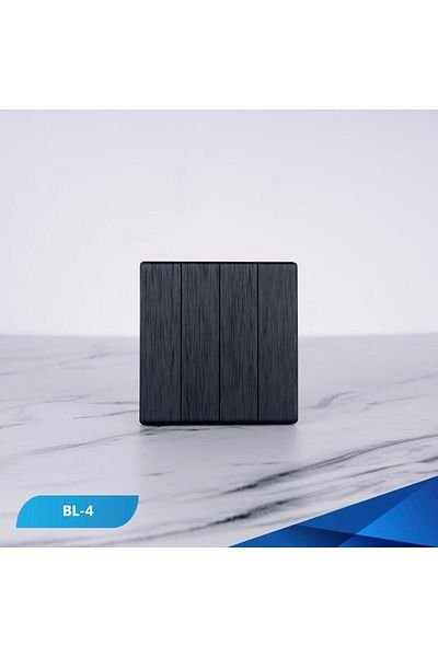Btm مفتاح بيانو خشبي أسود رباعي - قطعتين