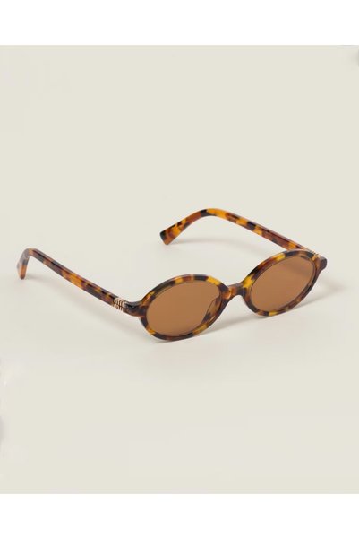 miii Oval Leopard Sunglasses