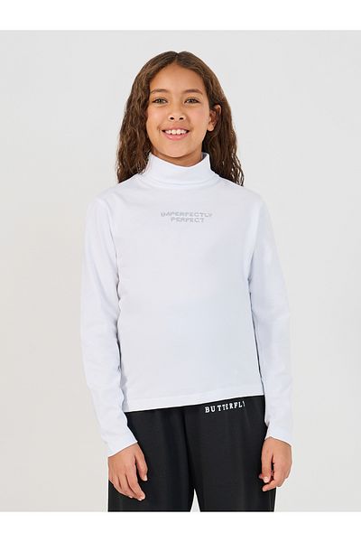Styli Embroidered Slogan Turtle Neck T-Shirt