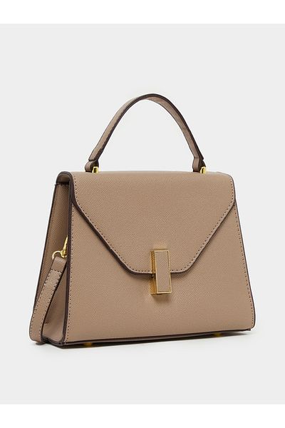 Styli Textured Handbag with Top Handle & Adjustable Strap