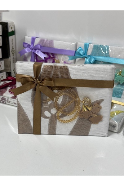 çeyizlik setim Kristal Tesbihli Seccade Takımı Çeyizlik Bohçalık Hac Hediyesi...